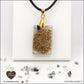 Pendentif Quartz Tourmaline noire rectangle M.1 en orgonite laiton