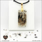 Black Tourmaline Quartz pendant rectangle M.2 in brass orgonite