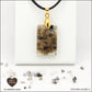 Pendentif Quartz Tourmaline noire rectangle M.1 en orgonite laiton