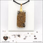 Black Tourmaline Quartz pendant rectangle M.2 in brass orgonite