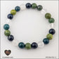 Bracelet Abondance et chance ( Agate mousse + Cristal de roche + Jade vert + Œil de Faucon)