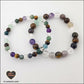 Bracelet Etude ( Agate Indienne + Cristal de Roche + Fluorite + Œil de Tigre )