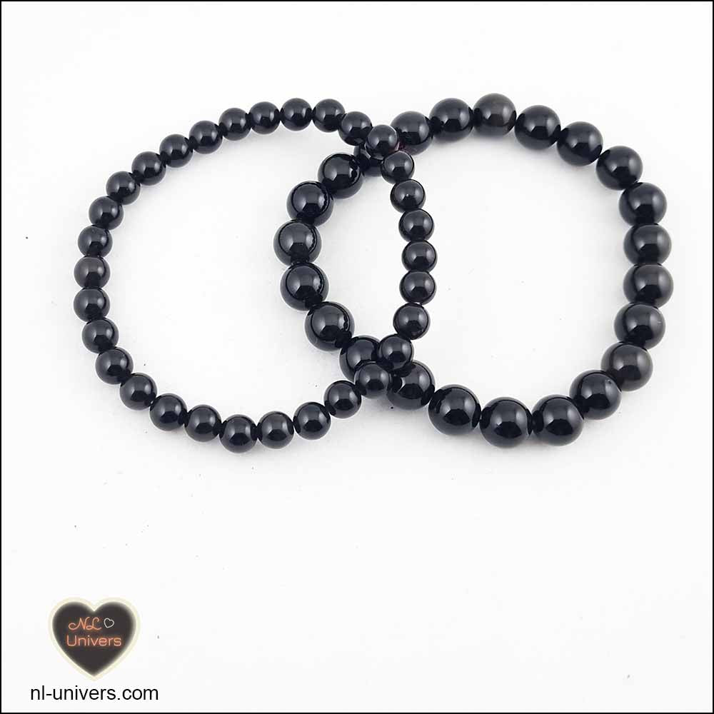 Schwarzes Obsidian-Armband