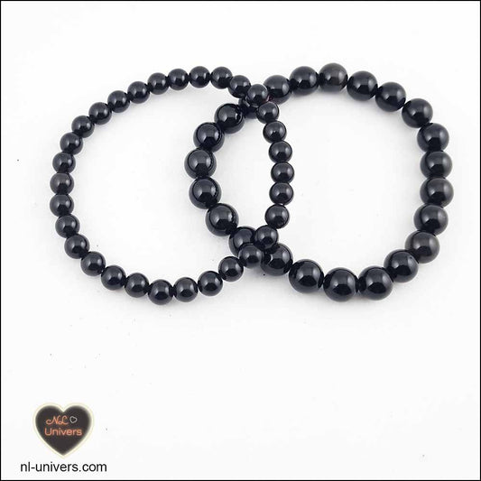 Schwarzes Obsidian-Armband