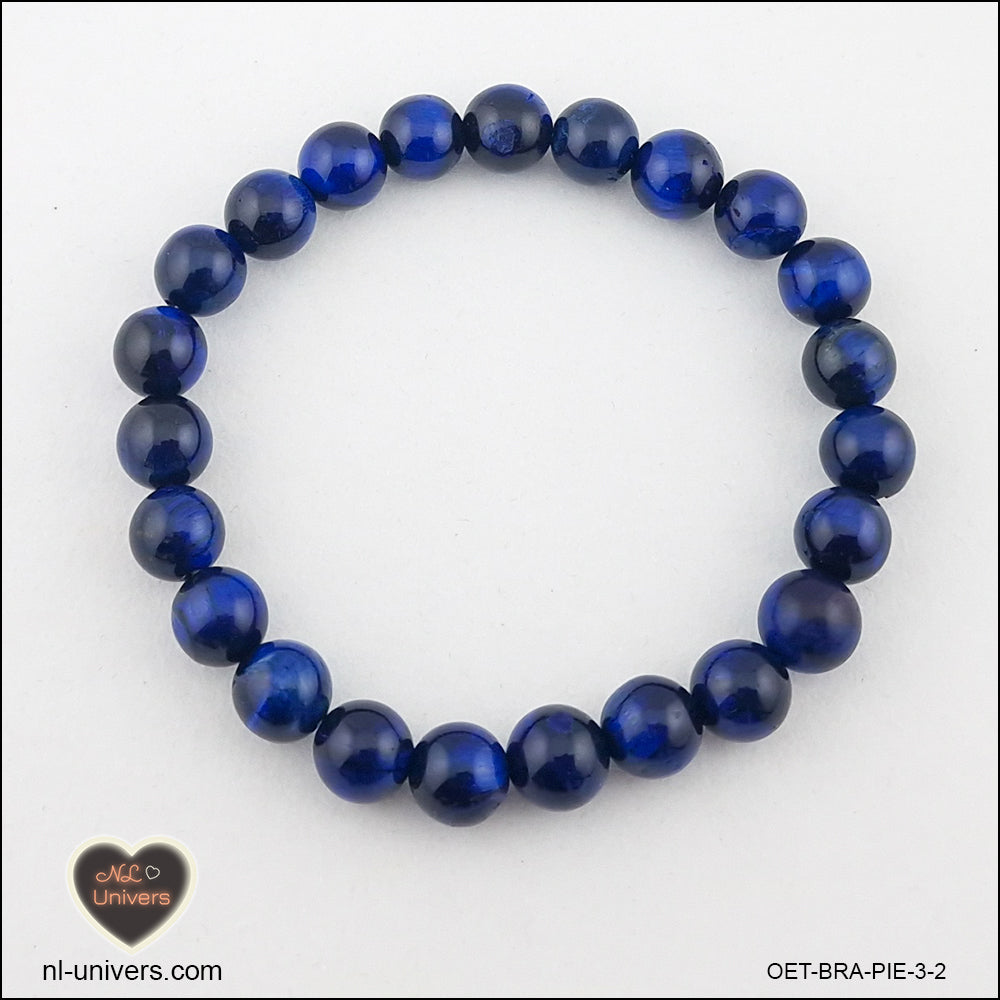 Bracelet Œil de Tigre bleu foncé