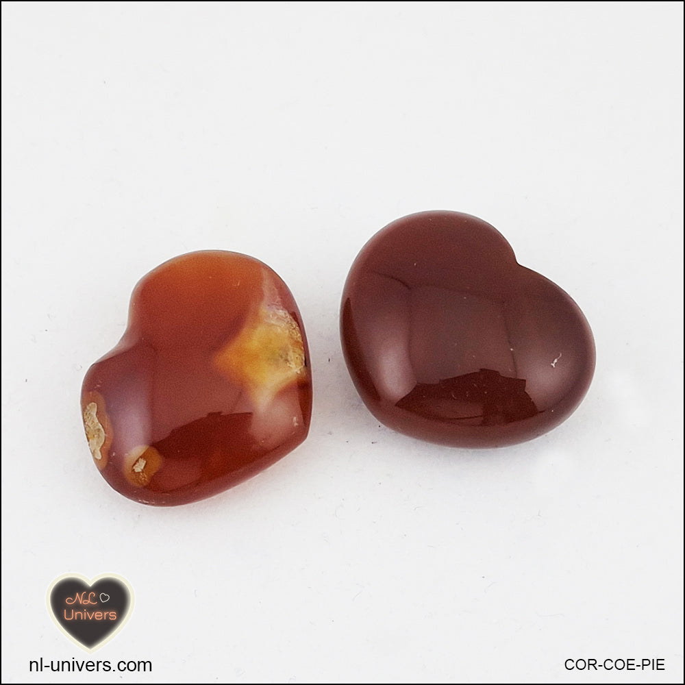 Carnelian heart stone 