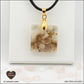 Pendentif Quartz rose carré M.1 en orgonite laiton