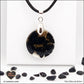 Pendentif Tourmaline noire rond M.1 en orgonite laiton