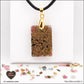 Pendentif Tourmaline multicolore rectangle M.1 en orgonite laiton