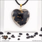 Pendentif Tourmaline noire cœur M.3 en orgonite laiton