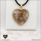 Rose quartz heart pendant M.3 in brass orgonite