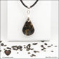 Pendentif Obsidienne noire goutte en orgonite laiton