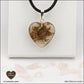 Rose quartz heart pendant M.2 in brass orgonite