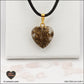 Pendentif Quartz rose cœur M.1 en orgonite laiton