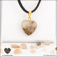 Moonstone heart pendant M.1 in brass orgonite