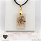 M.1 rectangle rose quartz pendant in brass orgonite