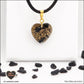 Black Tourmaline heart M.1 pendant in brass orgonite