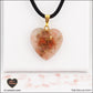 Tourmaline Watermelon heart pendant M.2 in brass orgonite