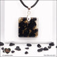 M.1 square black tourmaline pendant in brass orgonite