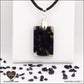 Blue gold river pendant M.1 in brass orgonite