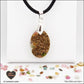 Pendentif Tourmaline multicolore ovale M.1 en orgonite laiton