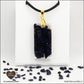 Blue gold river pendant M.2 in brass orgonite