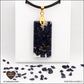 Blue gold river pendant M.2 in brass orgonite