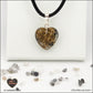 Quartz Tourmaline black heart pendant M.1 in brass orgonite