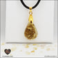 Citrine pendant heated drop in brass orgonite