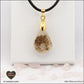 Pendentif Quartz rose goutte en orgonite laiton