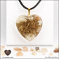 Moonstone heart pendant M.3 in brass orgonite