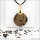 Pendentif Obsidienne noire rond M.2 en orgonite laiton