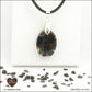 M.1 oval black obsidian pendant in brass orgonite