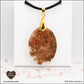 Pendentif Tourmaline Melon d'eau ovale M.2 en orgonite laiton