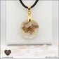 Pendentif Quartz rose rond M.1 en orgonite laiton