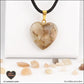 Moonstone heart pendant M.2 in brass orgonite