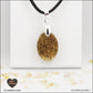 M.1 oval heated Citrine pendant in brass orgonite