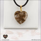 Pendentif Quartz rose cœur M.2 en orgonite laiton