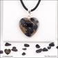 Black Tourmaline heart pendant M.2 in brass orgonite