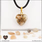 Moonstone heart pendant M.1 in brass orgonite