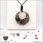 Pendentif Quartz Tourmaline noire donut en orgonite laiton