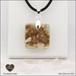 Pendentif Quartz rose carré M.1 en orgonite laiton