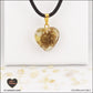 Heated Citrine heart pendant M.1 in brass orgonite