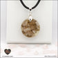 Pendentif Quartz rose rond M.1 en orgonite laiton