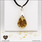 Citrine pendant heated drop in brass orgonite