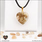 Moonstone heart pendant M.2 in brass orgonite