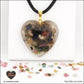 Pendentif Tourmaline multicolore cœur M.3 en orgonite laiton