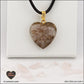 Rose quartz heart pendant M.2 in brass orgonite