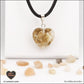 Moonstone heart pendant M.1 in brass orgonite