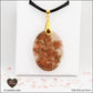 Pendentif Tourmaline Melon d'eau ovale M.2 en orgonite laiton